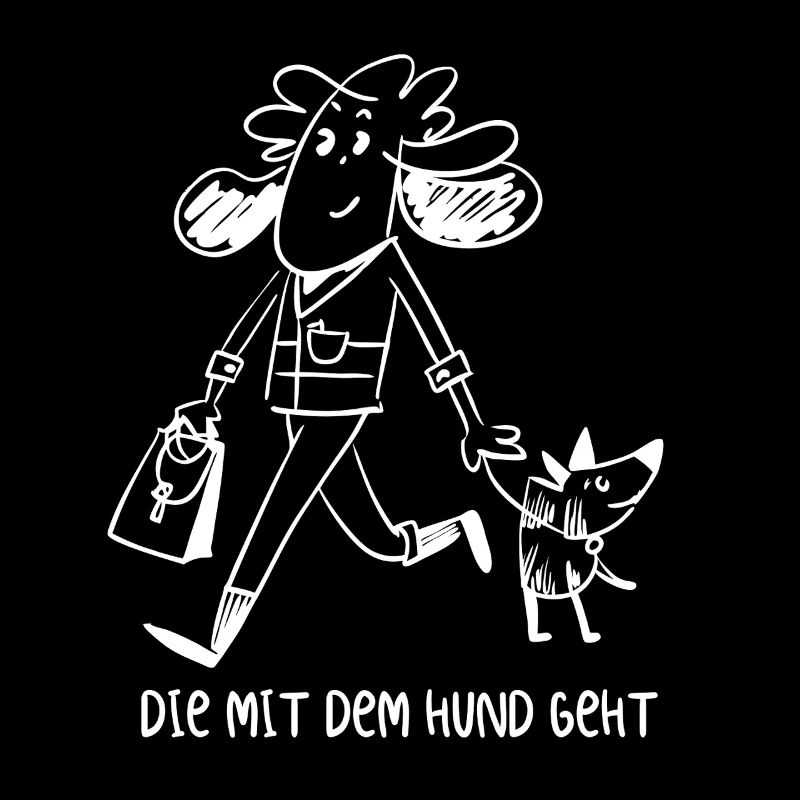 Die mit dem Hund geht - Gassi gehen - Geschenk
