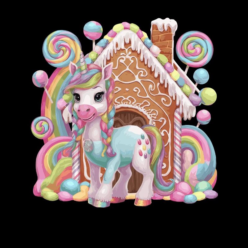 Candy Unicorn and Gingerbread House Magic