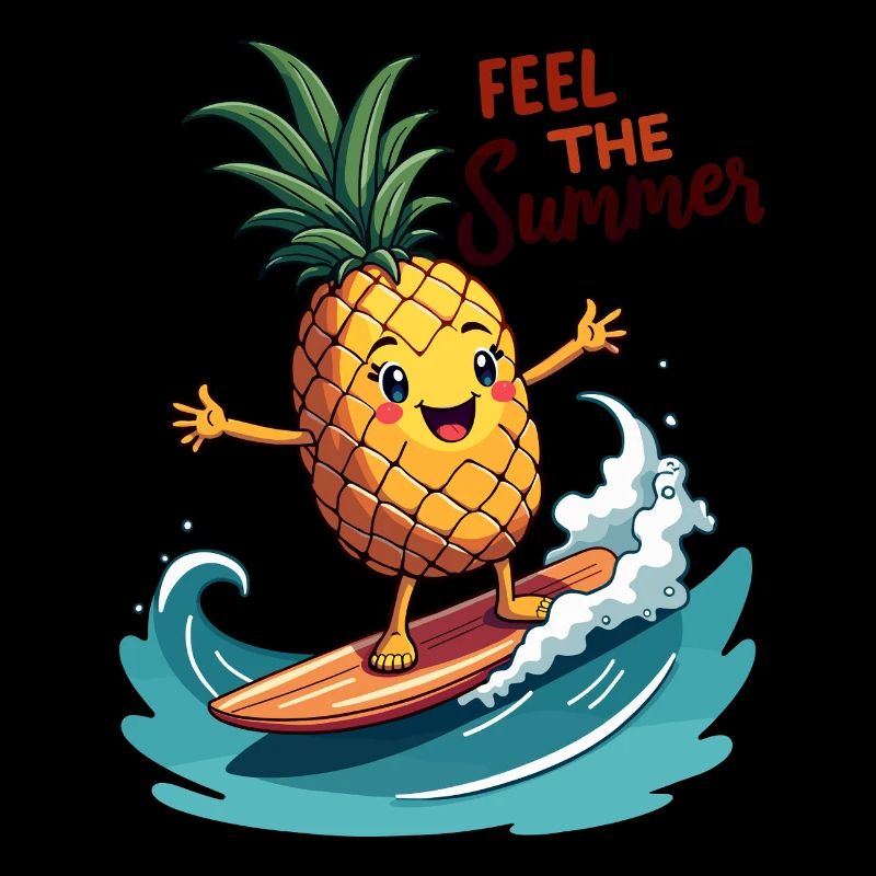 Ananas Surfer Surf Feel L’été