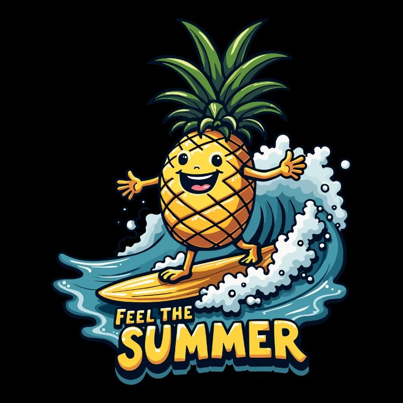 Ananas Surfer Surf Feel L’été
