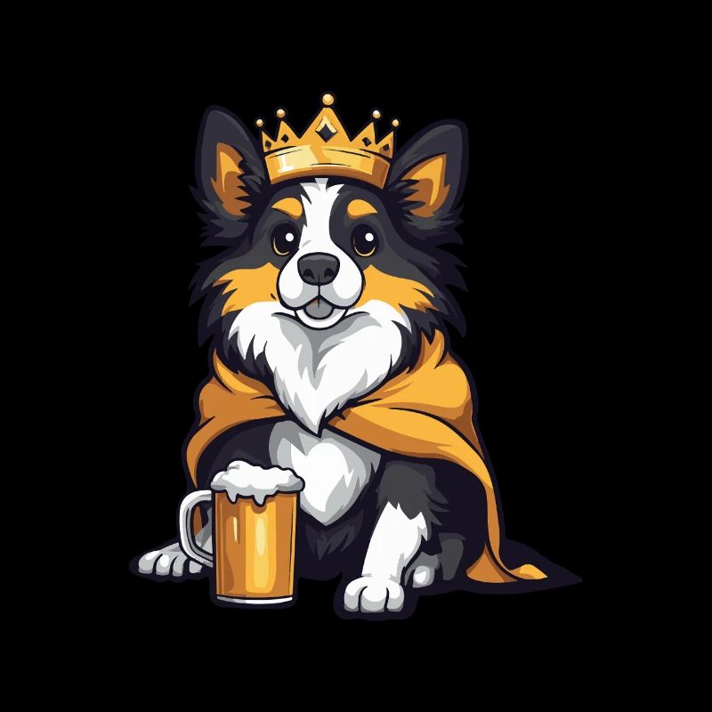 Border Collie Hund Bier Lustig