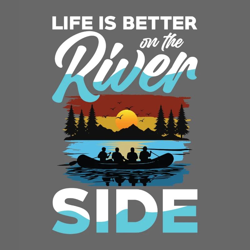 Das Leben Ist Besser Am Fluss Beim Rafting