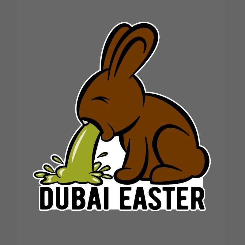 Easter Bunny Puking - Dubai Easter - Easter