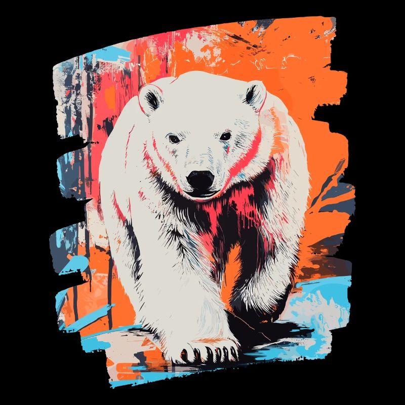 Eisbär Graffiti Sprayer