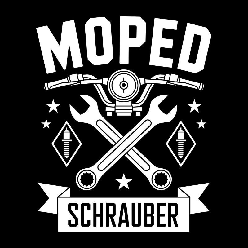 Moped Schrauber Mechaniker Mopedfahrer