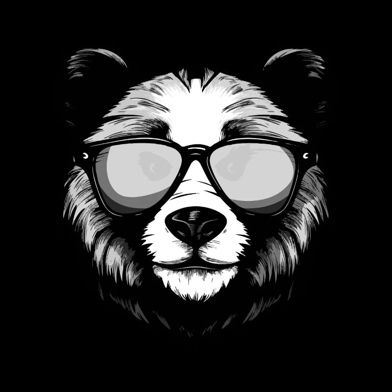 Panda Head Portrait Cool