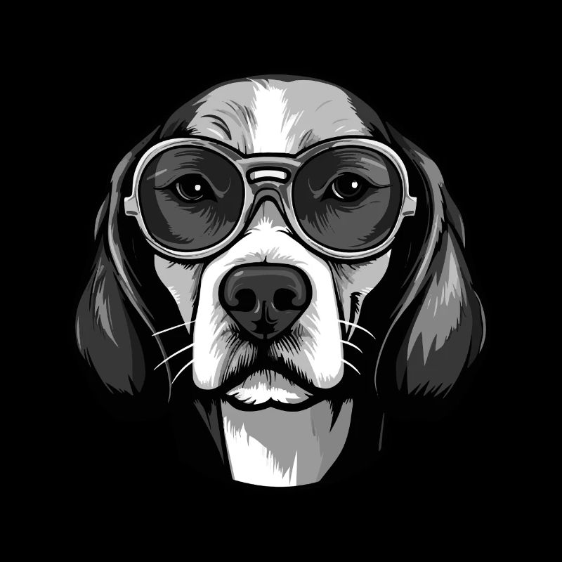 Portrait de tête de chien Beagle Cool