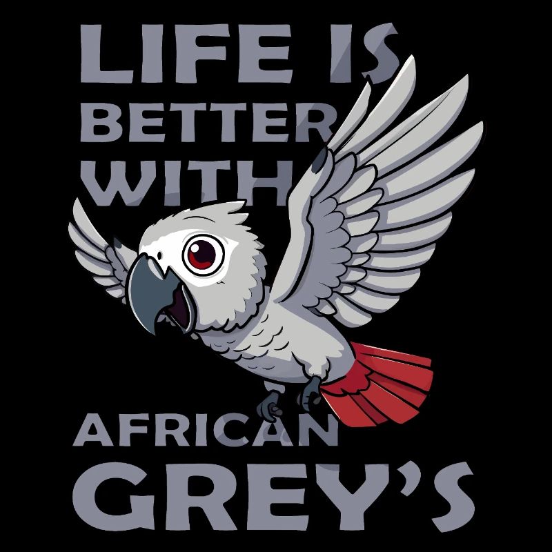 Das Leben ist besser mit dem afrikanischen Graupapagei