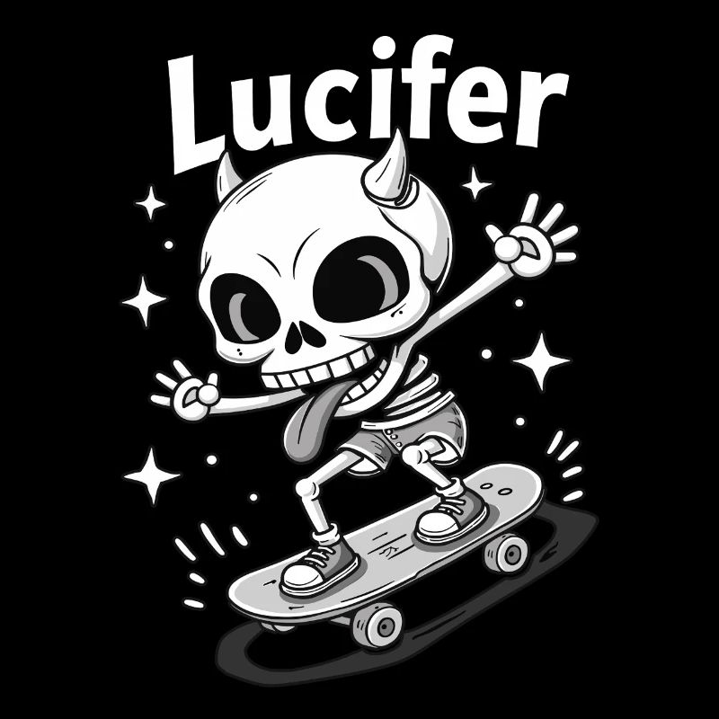 Skater Skeleton Lucifer Devilishly cool on the road