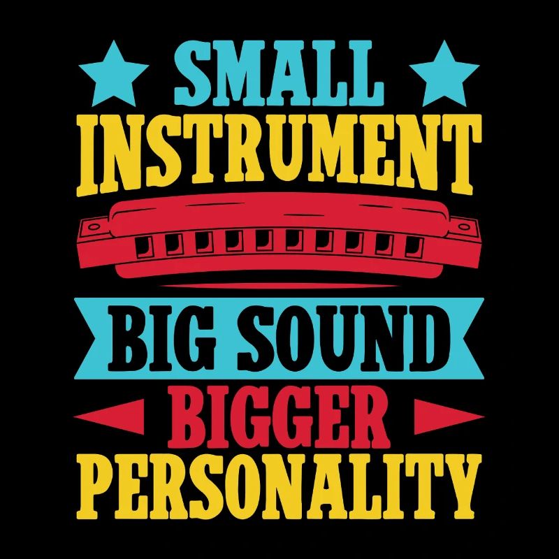 Funny Harmonica Player Small Instrument Big Sound
