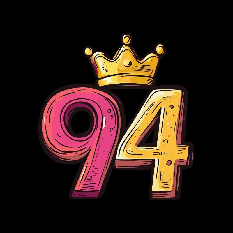 94 Numéro Jersey Couronne