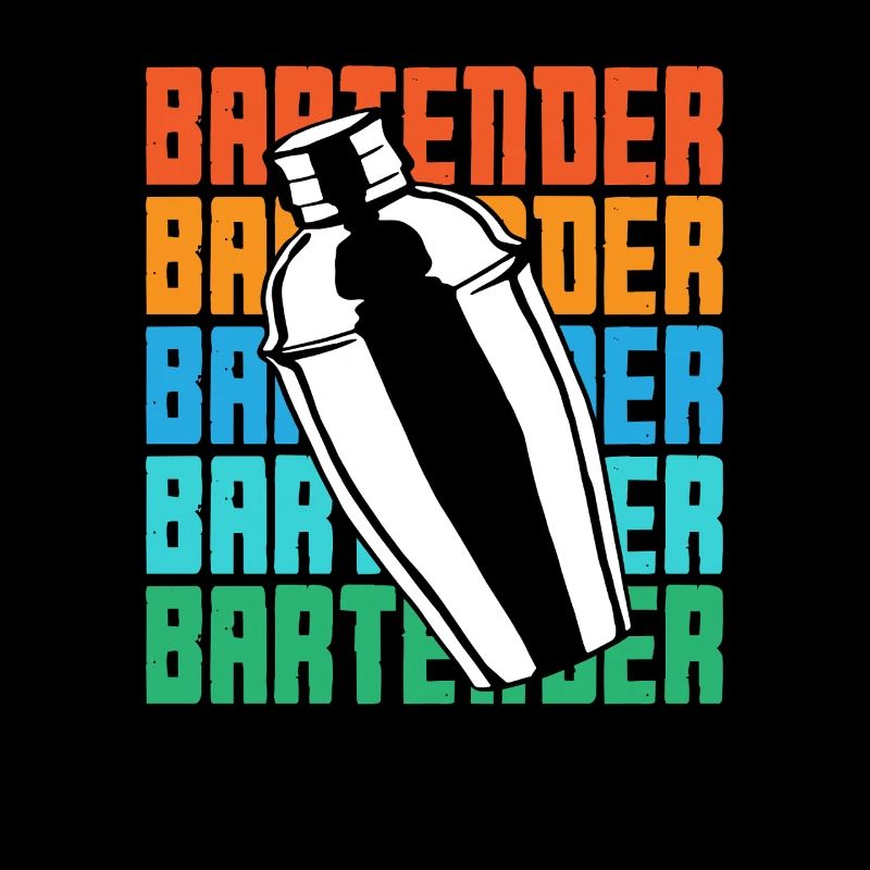 Bartender Shaker Retro Style Design