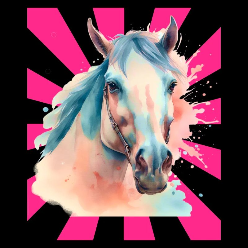 Pferd Pferde Pony Reiterin Retro