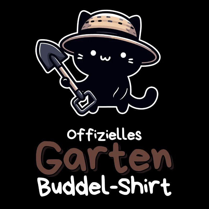 Offizielles Garten Buddel-Shirt mit Katze