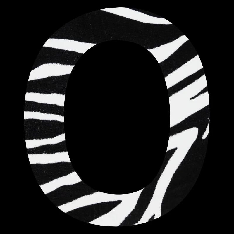 Letter o zebra