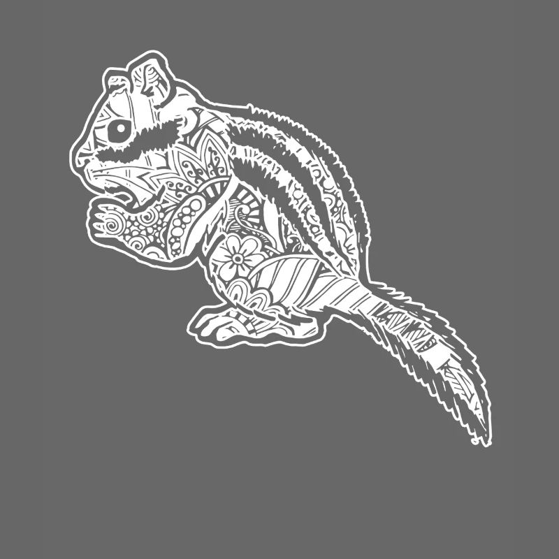 Chipmunk Chipmunk Floral Pattern