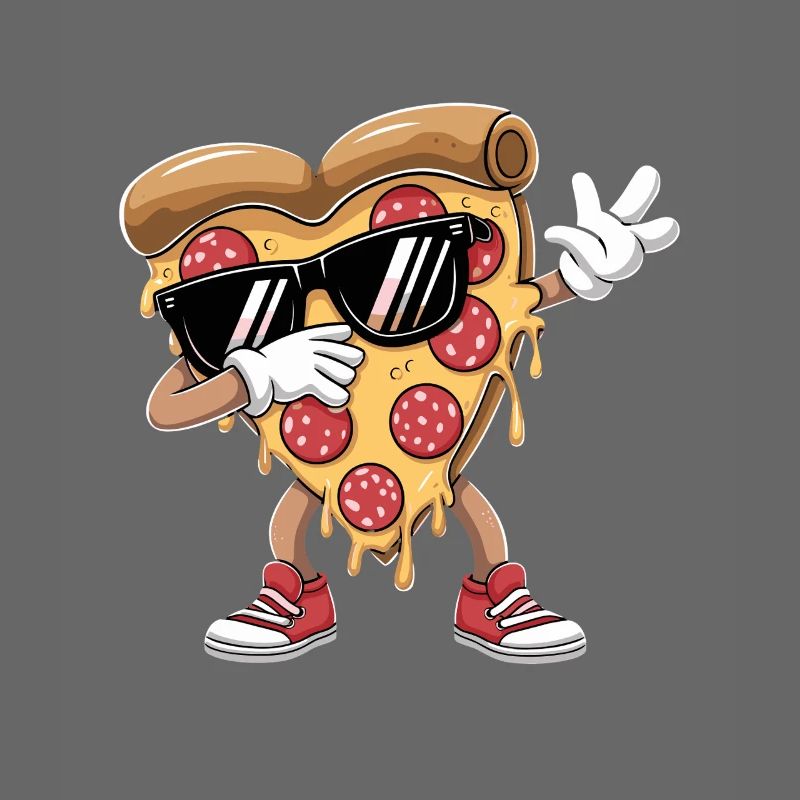 Cooler Pizza-Slice Mit Sonnenbrille Dabbing