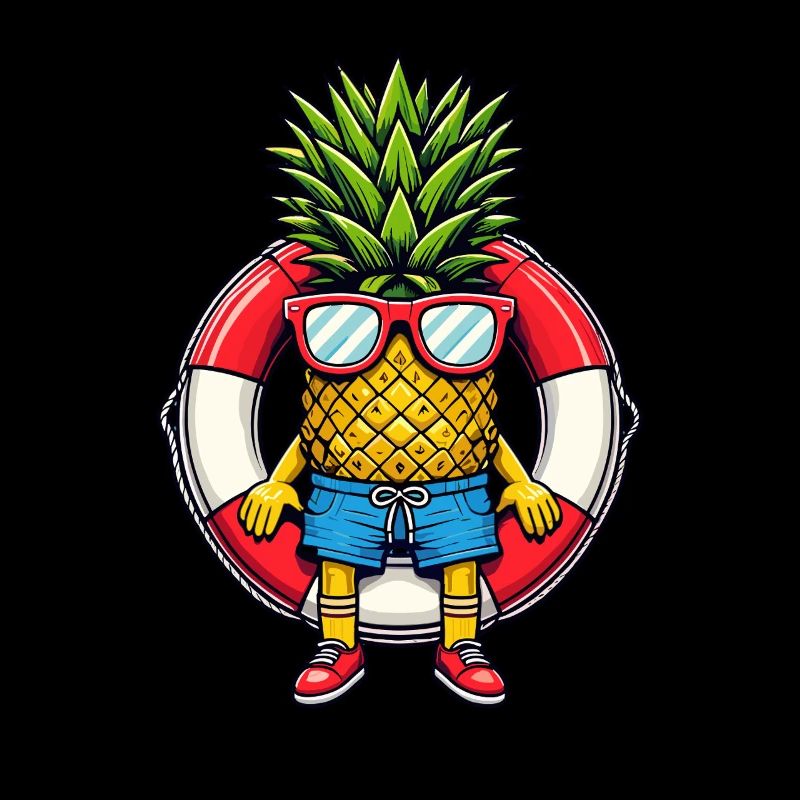 Pineapple Adventure Beach Vacation Cool Summer Motif