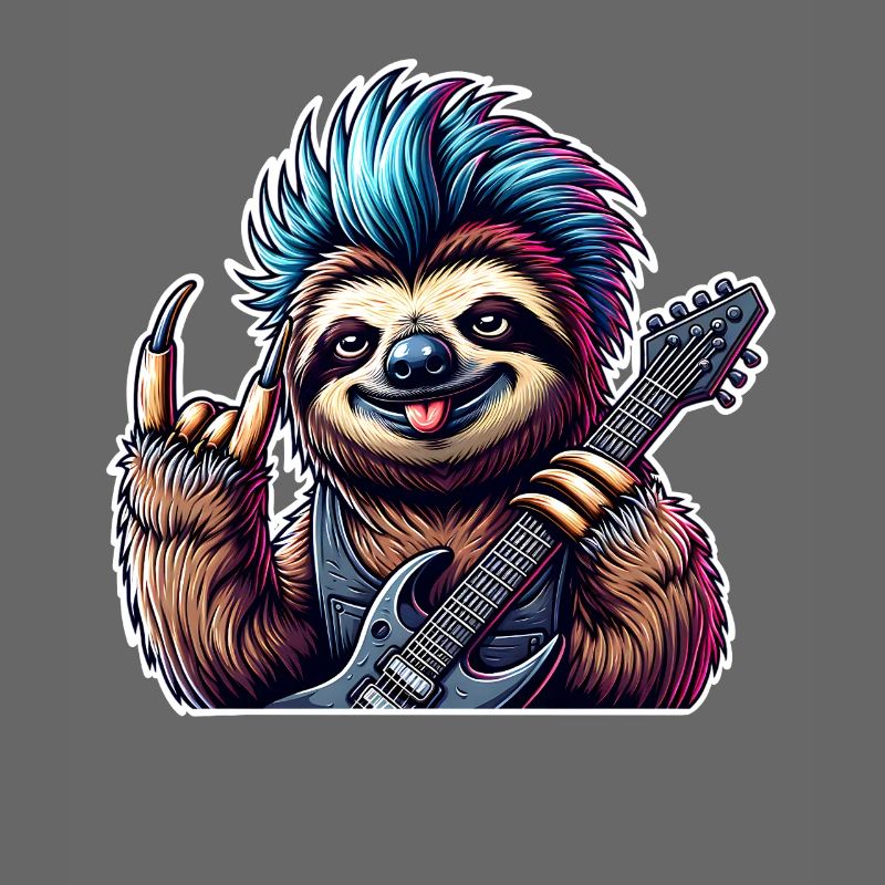 Sloth Rock and Roll Guitarist