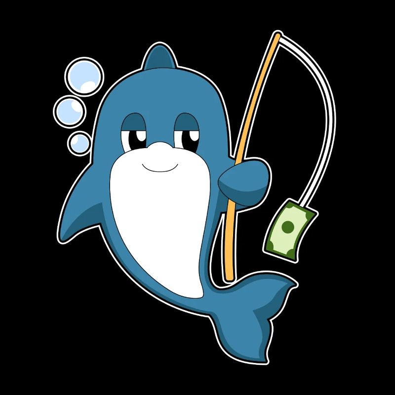 Delfin Angler Geldschein Angeln