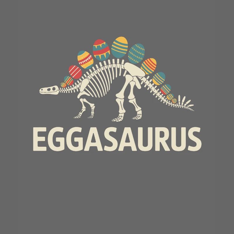 Eggasaurus Dinosaur Skeleton with Easter Eggs