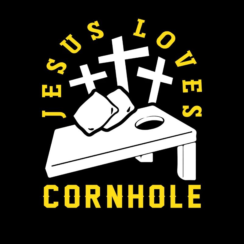 Jesus Liebt Cornhole Spieler Design