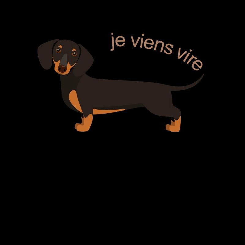 Teckel mignon avec texte français