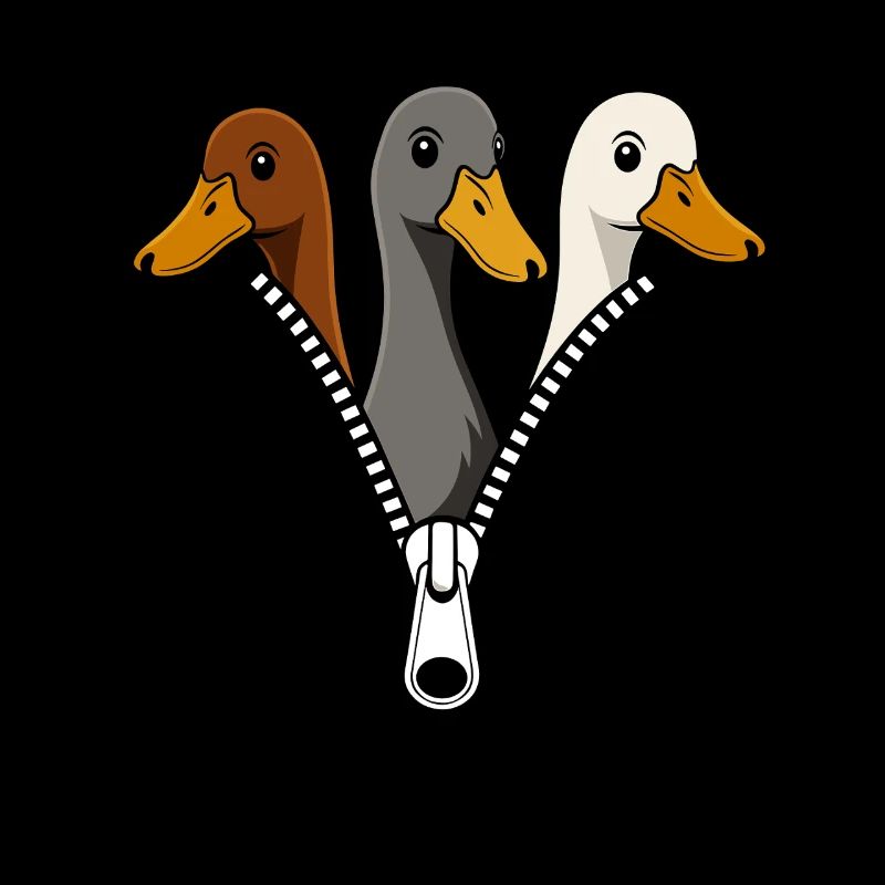 Trois canards fermeture éclair Duck Fans Canards canards