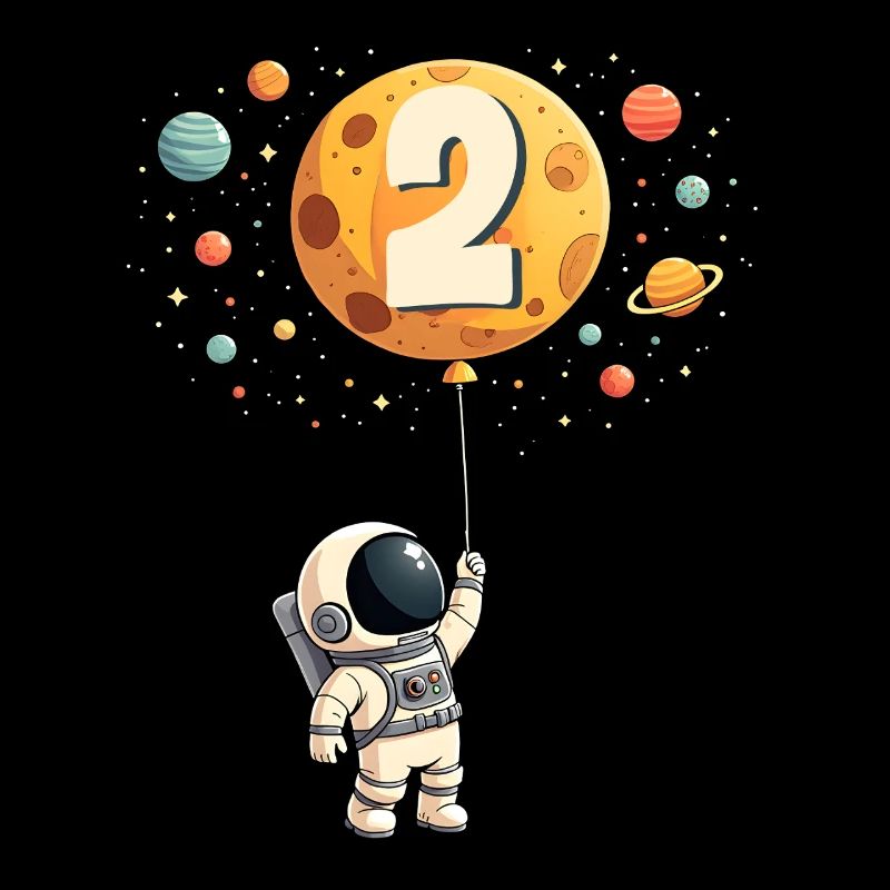 Niedliche Astronaut 2. Geburtstag Junge Weltraum