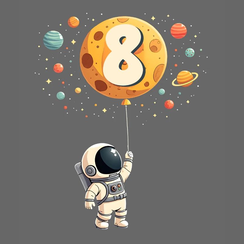 Astronaute mignon 8e anniversaire garçon espace extra-atmosphérique