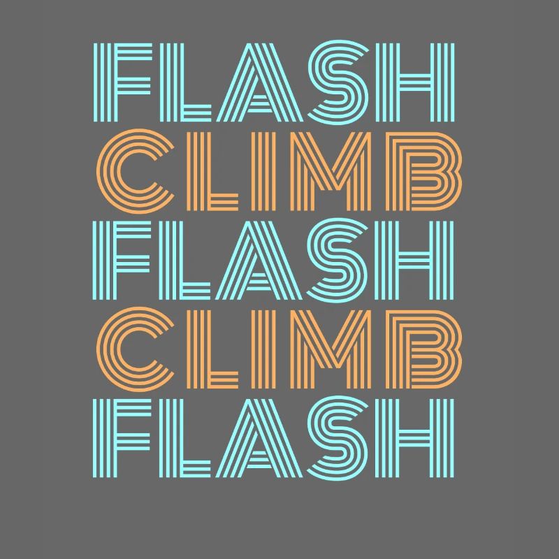 flash climb climbing bouldering stylish font