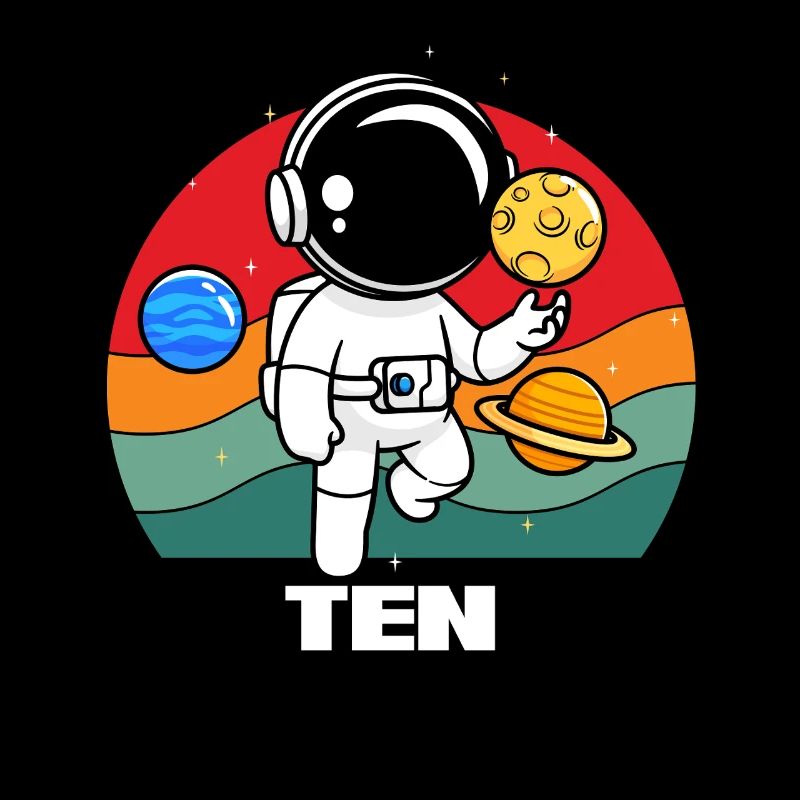 Astronaut in space with planet