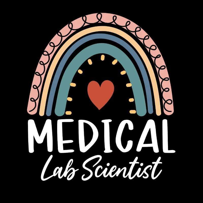 Medizinischer Laborwissenschaftler Boho Regenbogen MLS Lustig