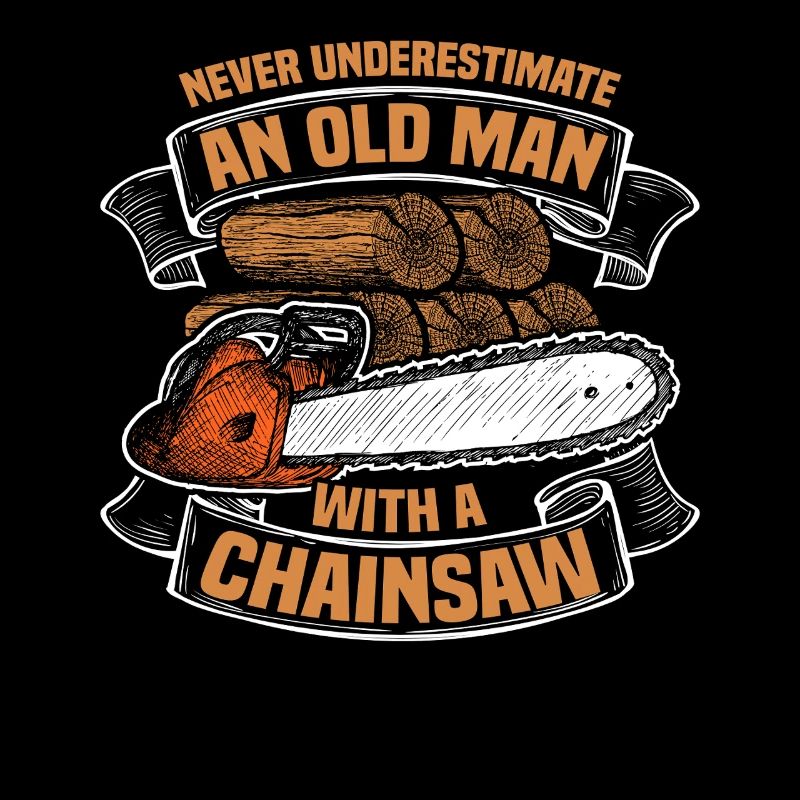 An old man wood chopping lumberjack forester