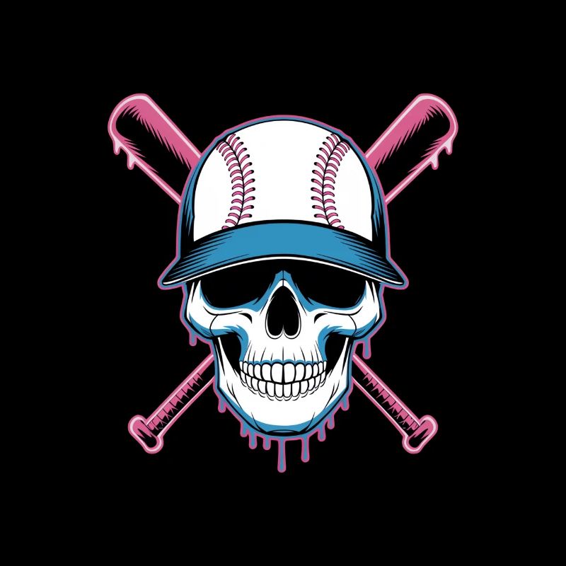 Baseball Skull Batte de Baseball