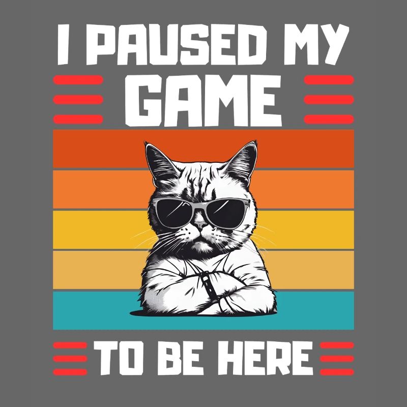 Zocker Cat Saying Gaming Cat