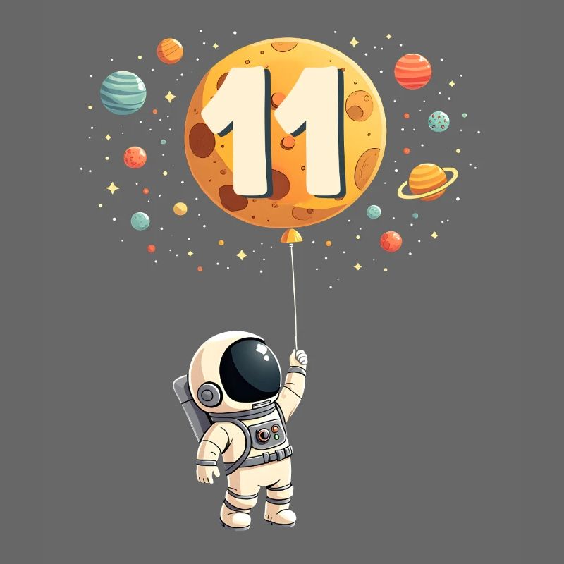 Astronaute mignon 11e anniversaire garçon espace