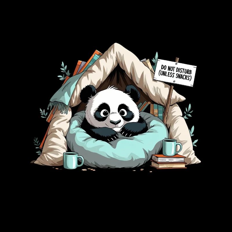 Panda in Reading Cave – Do Not Disturb!