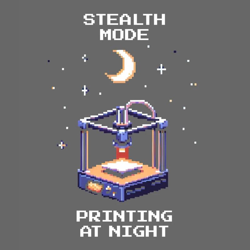 Mode furtif : impression de nuit | Lit d’impression 3D