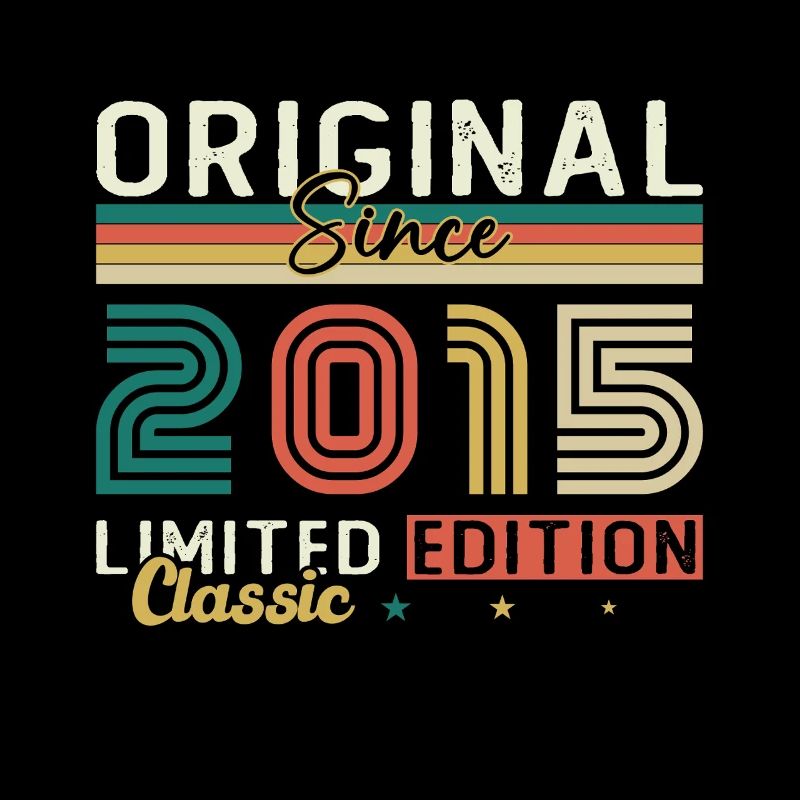 10 Year 2015 Vintage Retro Birthday Gift