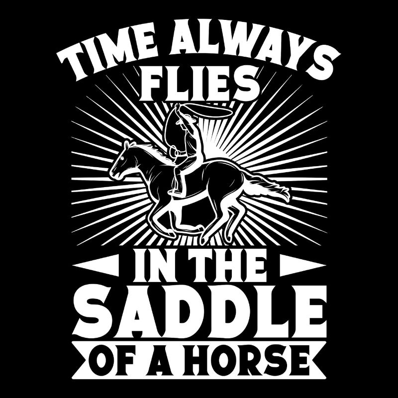 Rodeo Horse Riding Time Always Flies In Saddle