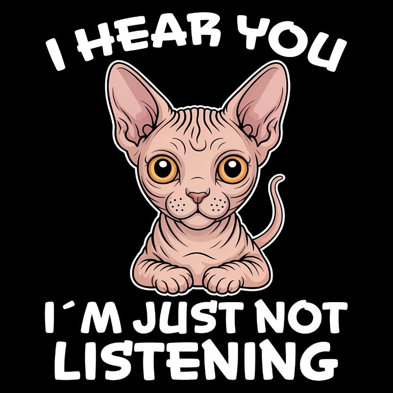 Chat Sphynx Disant Drôle Chat Sphynx Cadeau