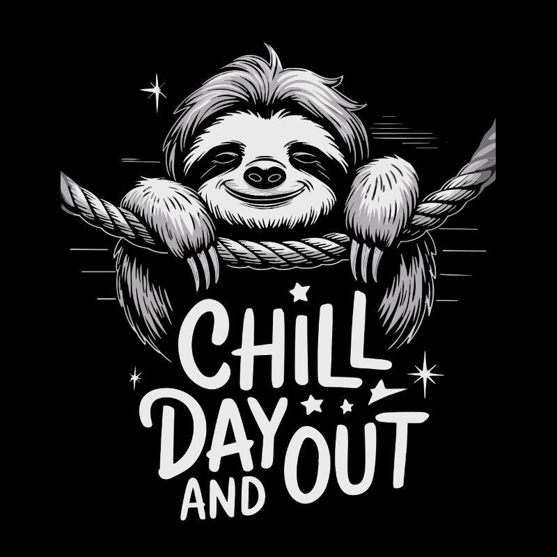 Chill Day And Out Sloth Relaxation