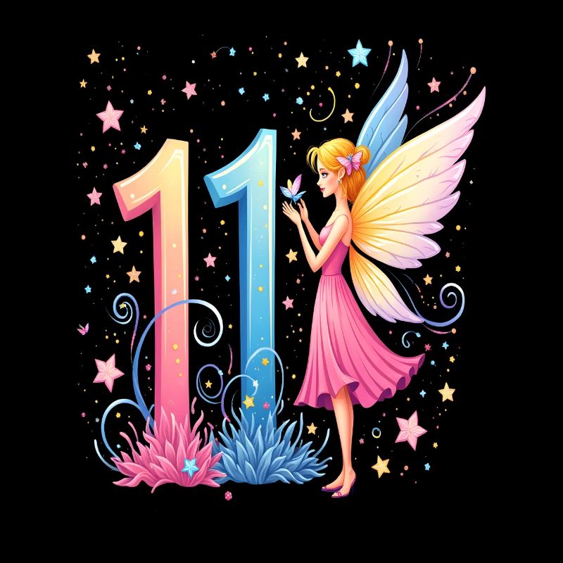 Douce Fée 11ème Anniversaire pour les filles