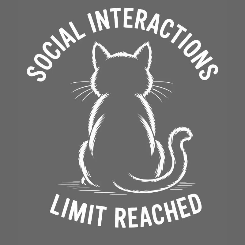 Social Interactions Limit Reached Introvert Cat