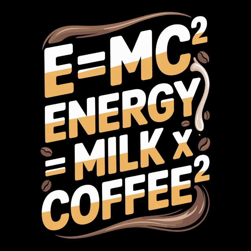 E=MC2 Physik Spruch Koffein Nerd Energie Kaffee