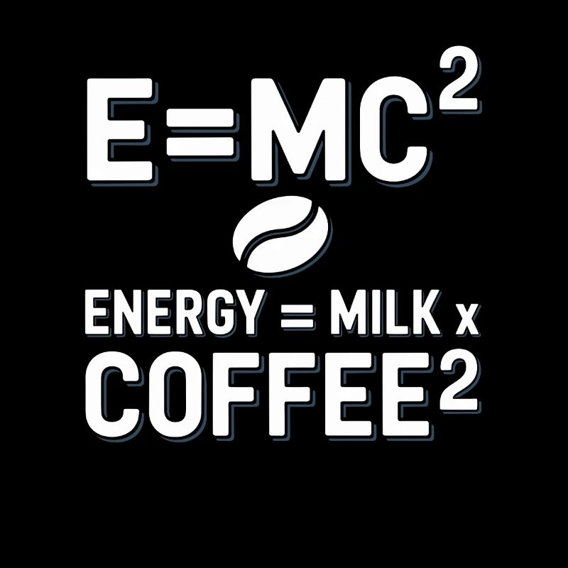 E=MC2 Physique Dicton Caféine Nerd Énergie Café