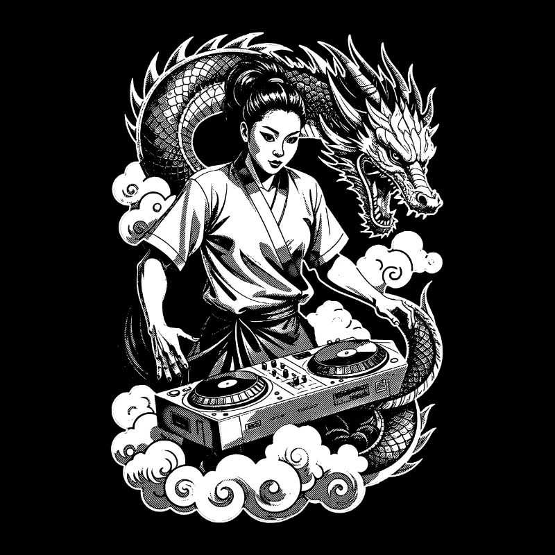 Chemise d’héroïne : Magic DJ Controller avec dragon