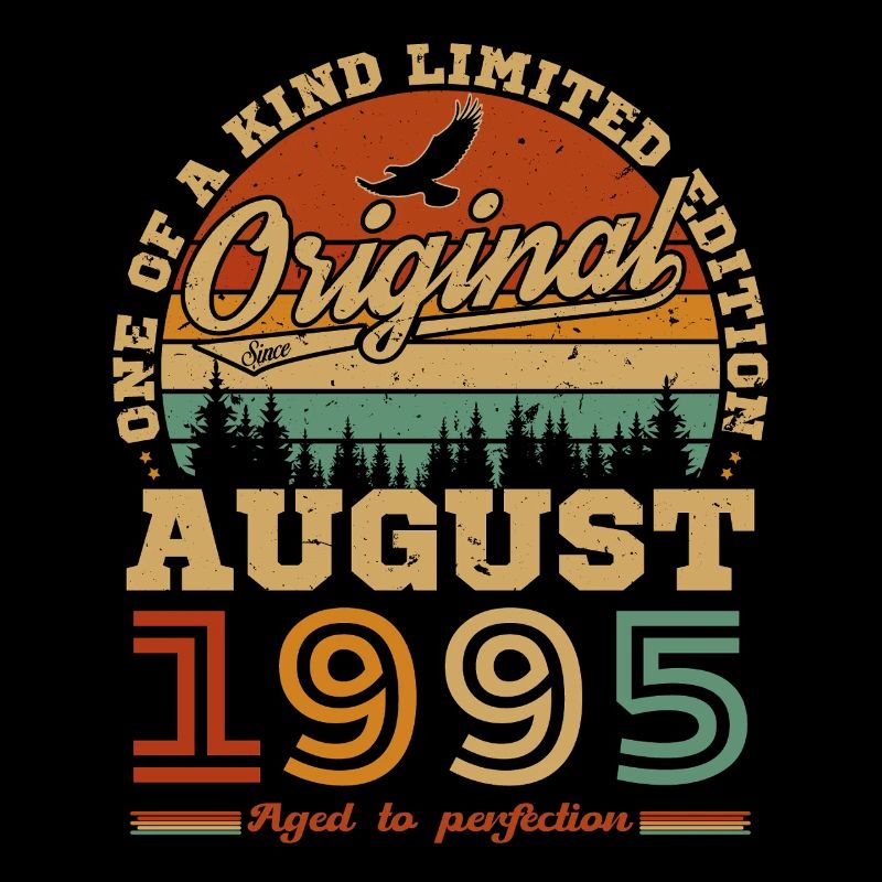 August 1995 Vintage Retro Birthday Gift