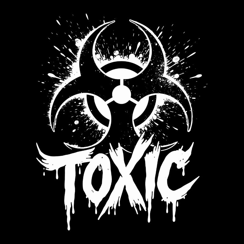 Biohazard Symbol Toxic Grunge Style